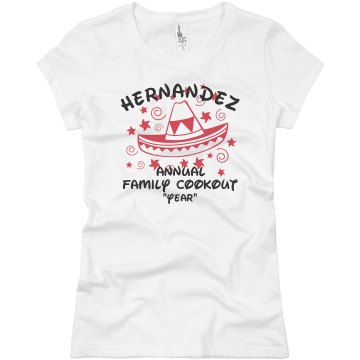 Family Cookout Junior Fit Bella Sheer Longer Length Rib Tee