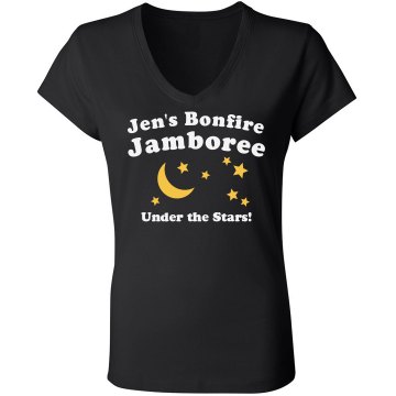 Bonfire Jamboree Junior Fit Bella Sheer Longer Length Rib V-Neck Tee 