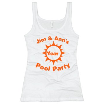 Pool Party Junior Fit Bella Sheer Longer Length Rib Strap Tank Top