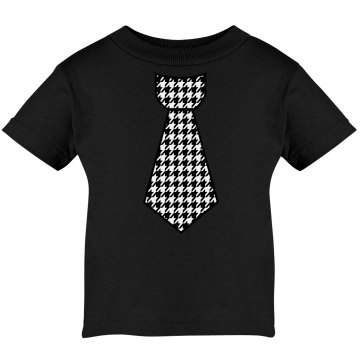 Houndstooth Tie Infant Rabbit Skins Cotton Tee