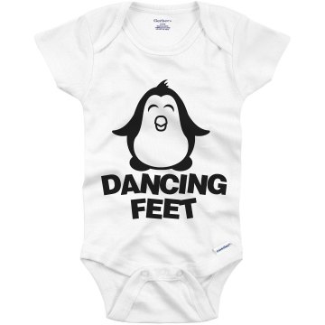 Dancing Feet Penguin Infant Gerber Onesies
