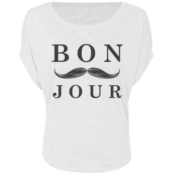 Bon Jour Misses Bella Flowy Draped Sleeve Dolman