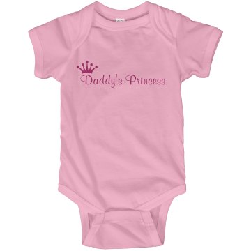 Daddy's Princess Tee Infant Rabbit Skins Lap Shoulder Creeper