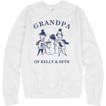 Grandpa Of... Unisex Hanes Crew Neck Sweatshirt