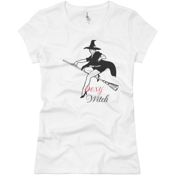 Sexy Halloween Witch Junior Fit Basic Bella Favorite Tee