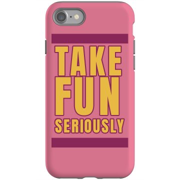 Take Fun Seriously Rubber iPhone 4 & 4S Case Black