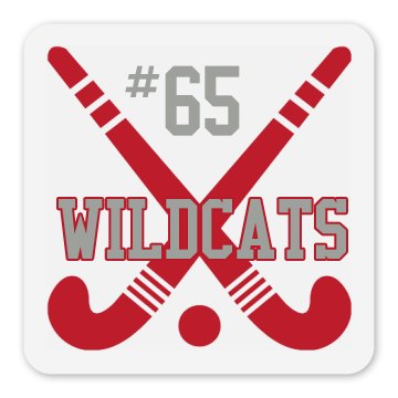 Field Hockey Magnet Square Magnet