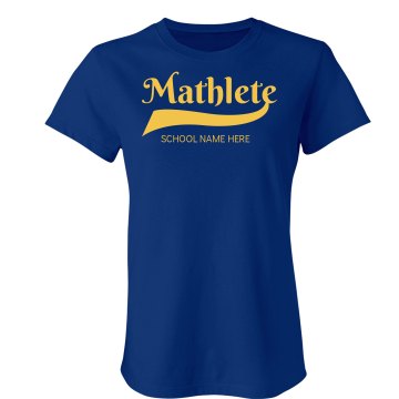 Mathlete School Colors Junior Fit American Apparel Fine Jersey Tee