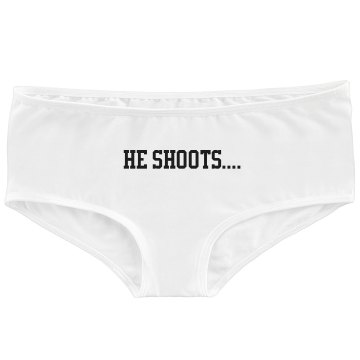 He Scores w/ Back Bella White Basic Hotshort