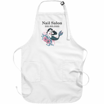 Nail Salon Apron Basic White Apron