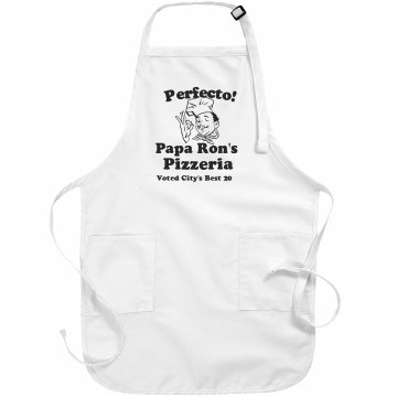 Pizzeria Apron Basic White Apron