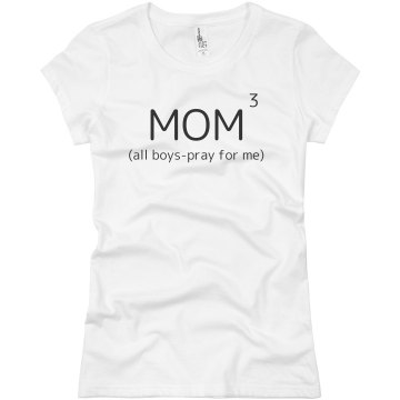 Mom To The third Junior Fit Basic Bella Favorite Tee