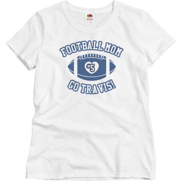 Football Mom Shirt Junior Fit Brightline 3/4 Sleeve Jersey Tee