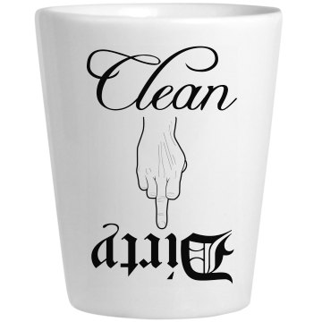 New Year's Flip Fun Ceramic Shotglass