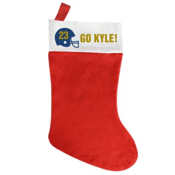 Kyle's Football Stocking Giant Personalized Holiday Stocking