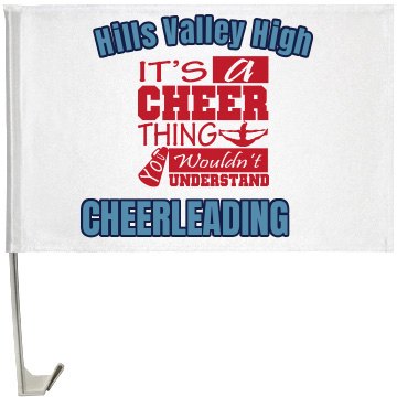 Cheer Flag One-Sided Driver Side Car Flag