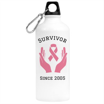 Breast Cancer Survivor Aluminum Water Bottle