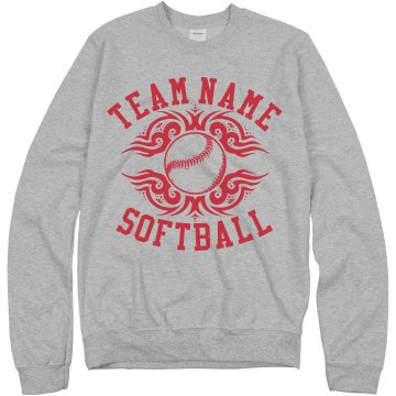 Warrior Softball Team Junior Fit Bella 1x1 Rib Ringer Tee