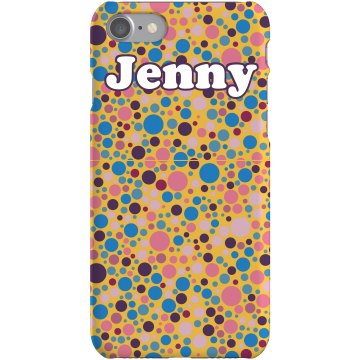 Colored Dots iPhone Case Plastic iPhone 5 Case White 