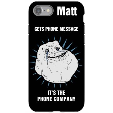 Forever Alone Meme Cell Rubber iPhone 4 & 4S Case Black