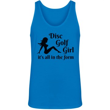 Disc Golf Girl Junior Fit Bella Longer Length 1x1 Rib Tank Top