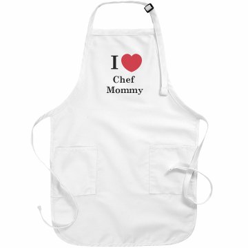 Chef Mommy Apron Basic White Apron