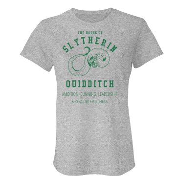Slytherin Quidditch Fan Junior Fit American Apparel Fine Jersey Tee