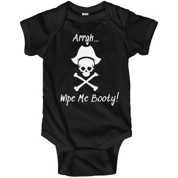 Wipe Me Booty! Infant Rabbit Skins Lap Shoulder Creeper