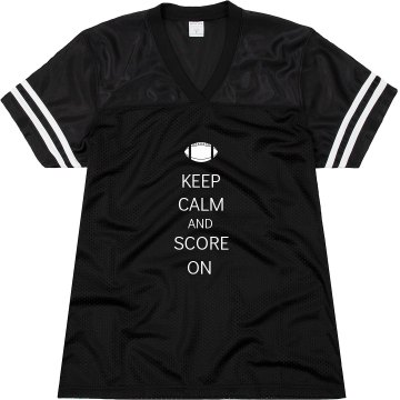 Keep Calm Football w/ Bk Junior Fit Soffe Mesh Football Jersey