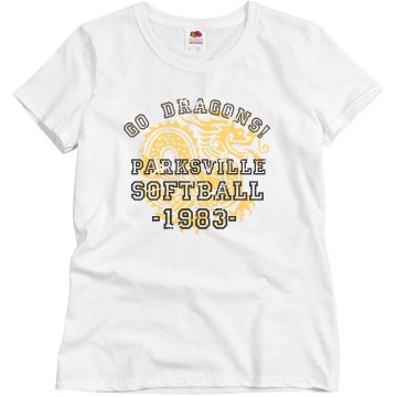 Go Dragons - 1981 Misses Relaxed Fit Basic Gildan Ultra Cotton Tee