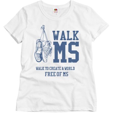 Walk T-Shirt Misses Relaxed Fit Basic Gildan Ultra Cotton Tee