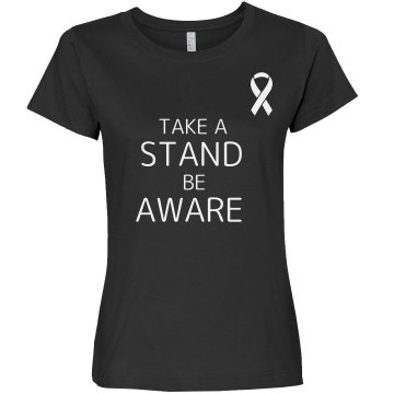 Take A Stand Junior Fit Bella Sheer Longer Length Rib Tee