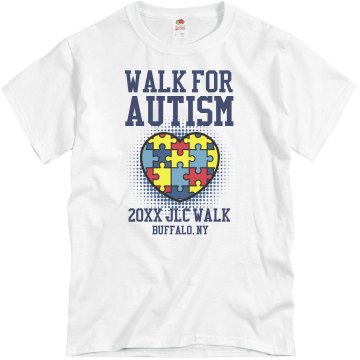 Walk for Autism Shirt Unisex Basic Gildan Heavy Cotton Crew Neck Tee