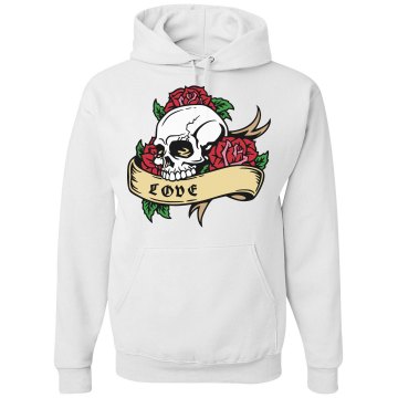 Love Skull Hoodie Unisex Gildan Heavy Blend Hoodie
