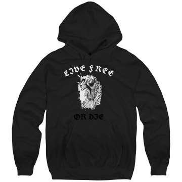 Live Free or Die Hoodie Unisex Hanes Ultimate Cotton Heavyweight Hoodie