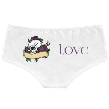 Love Skull Hot Short Bella White Basic Hotshort