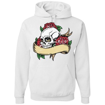 Distressed Skull Hoodie Unisex Gildan Heavy Blend Hoodie