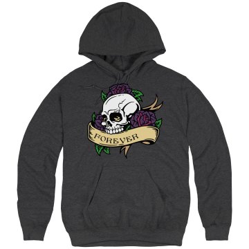 Forever Skull Hoodie Unisex Gildan Heavy Blend Hoodie