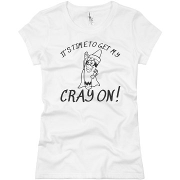 Color Run Cray On w/ Back Junior Fit Basic Bella Favorite Tee