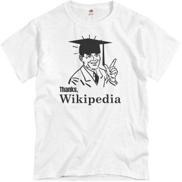 Thanks, Wikipedia Unisex Basic Gildan Heavy Cotton Crew Neck Tee