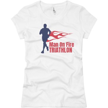 Man On Fire  Junior Fit Basic Bella Favorite Tee