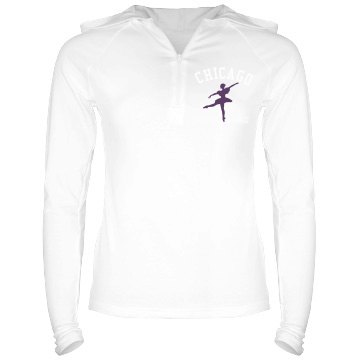 Theater & Dance Pullover Junior Fit Bella Long Sleeve 1/2 Zip Hooded Pullover Tee