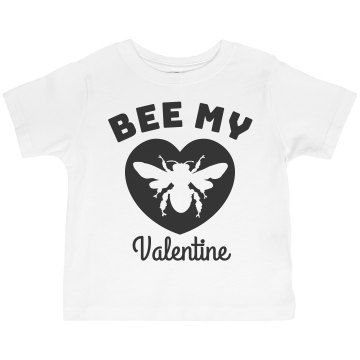 Bee My Valentine Toddler Basic Gildan Ultra Cotton Crew Neck Tee
