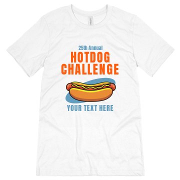 Fair Hotdog Challenge Unisex Canvas Jersey Tee