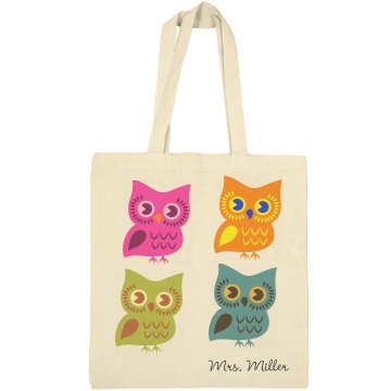 Cutey Owl Tote Bag Liberty Bags Canvas Bargain Tote Bag
