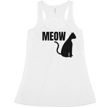 Meow Tank Misses Bella Flowy Boxy Lightweight Crop Tank