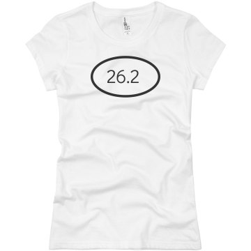 26.2 Pink Shirt Junior Fit Basic Bella Favorite Tee