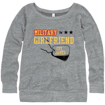 Marine Girlfriend Junior Fit Bella Triblend Slouchy Wideneck Sweatshirt