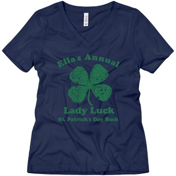 Lady Luck Misses Relaxed Fit Anvil V-Neck Tee