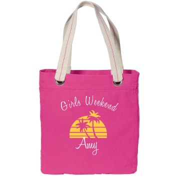 Girls Weekend Tote Port Authority Color Canvas Tote